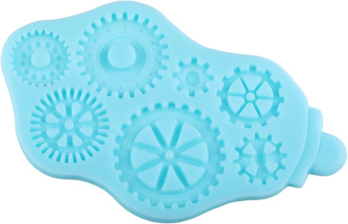 Steampunk Gear Fondant Mold Gear Silicone Molds for Cake Decorating Cupcake Topper Chocolate Candy Gum Paste Polymer Clay