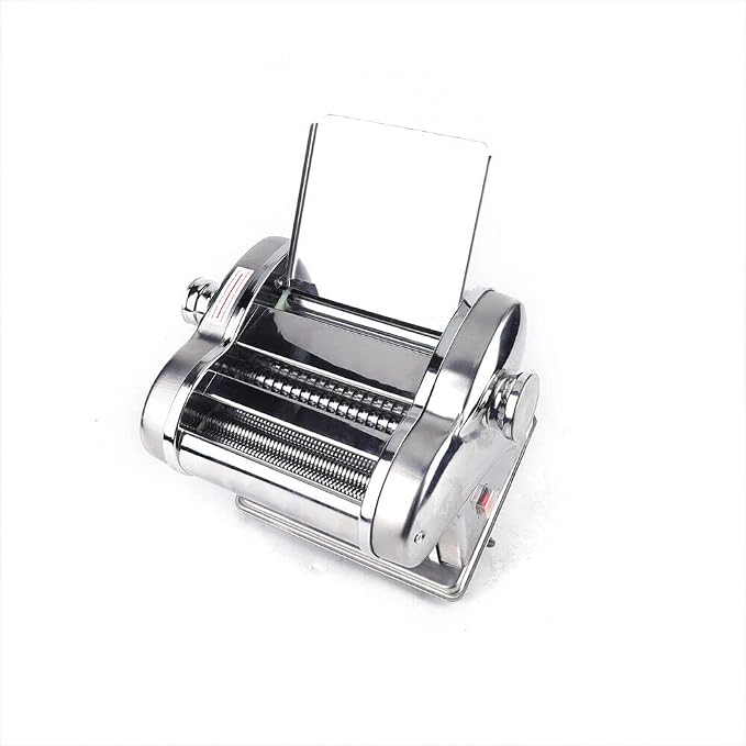 Xuthusman 135W Commercial Electric Dough Roller Sheeter Noodle Pasta Maker Machine Press Noodles Producing Stainless 4mm 110V W/2Blades 6-speed Adjustable