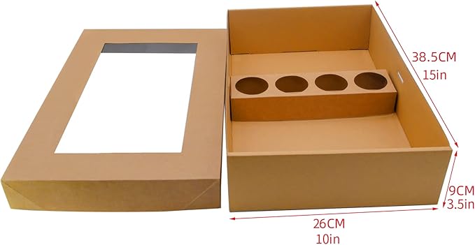 Large Cardboard Pastry Boxes Heavy Duty, Charcuterie Board Boxes with Lids 10PK, Disposable Catering Serving Platters for 5-8 People, Sturdy Takeout Containers for Picnic Box To-Go 15"x10"x3.5"