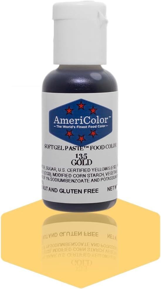 AmeriColor Soft Gel Paste - Gold Food Coloring, .75 Ounce