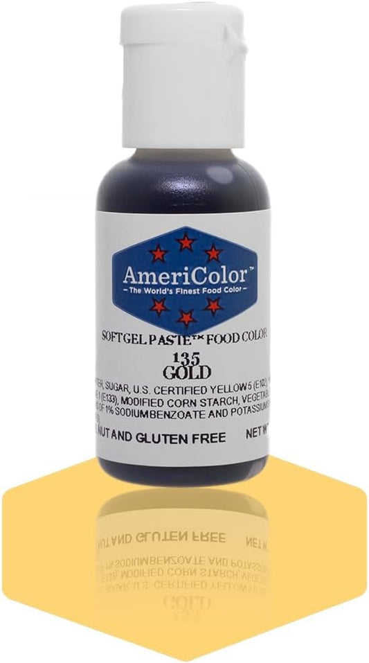 AmeriColor Soft Gel Paste - Gold Food Coloring, .75 Ounce
