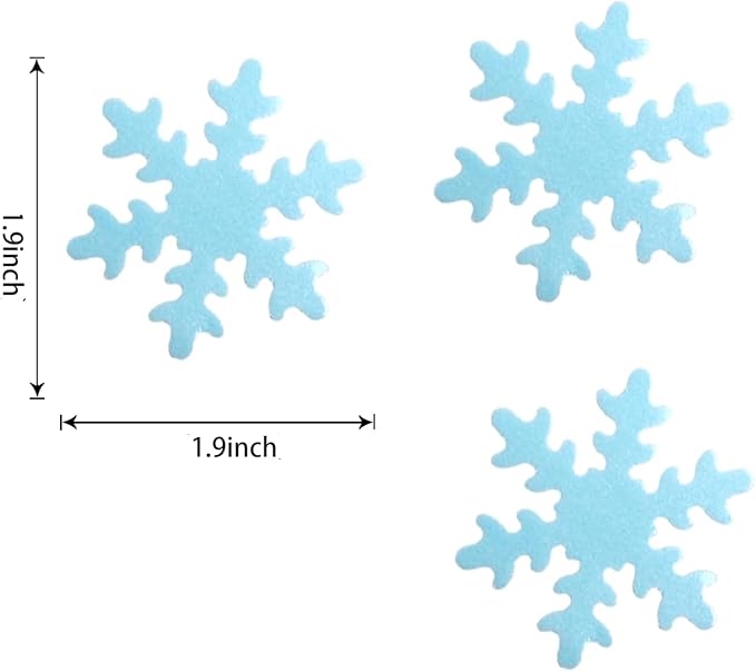 50PCS Edible Snowflakes for Cake Decorating Blue Edible Christmas Cake Decorations Wafer Paper Snowflake Sprinkles Cupcake Toppers for Christmas Winter Holiday Frozen Theme Party Supplies