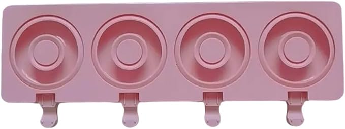 Doughnuts Shape Silicone Mold Ices Stick Ices Cream Mold Tray Cubes Making Tool Cake Candy Candy Easy to Cubes Tray Popsicles Maker Baking Cake