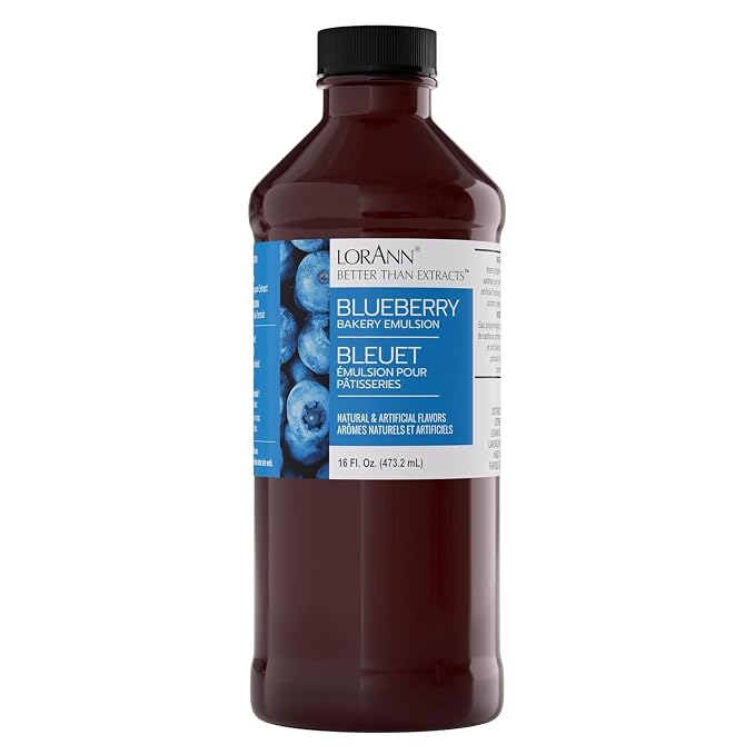 Lorann Oils Blueberry Bakery Emulsion: Realistic Blueberry Flavor, Perfect for Elevating Berry Notes in Baked Goods, Gluten-Free, Keto-Friendly, Blueberry Extract Substitute Essential for Your Kitchen