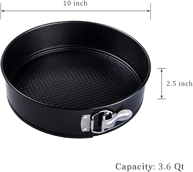 Webake Springform Pan 10 Inch Cheesecake Pan Loose Base Round Cake Mold Baking Pan with Removable Bottom for Pressure Cooker, Instapot, Air Fryer