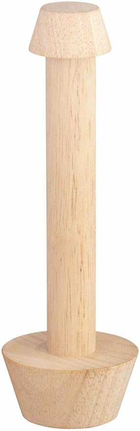 Master Class Double Ended Wooden Pastry Tamper - 4 cm & 6.8 cm - Brown - 5 Year Guarantee