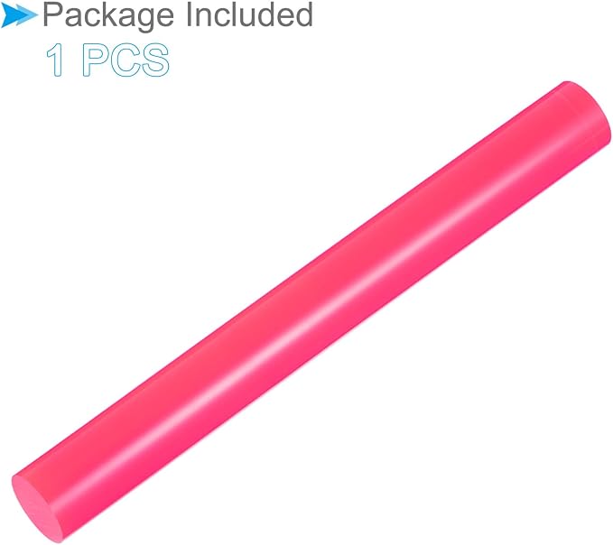 Acrylic Clay Roller, 9 Inch Length 1 Inch Dia., Acrylic Non-Stick Rolling Pin Roller Rose Red - (Applications: for Shaping Sculpting)
