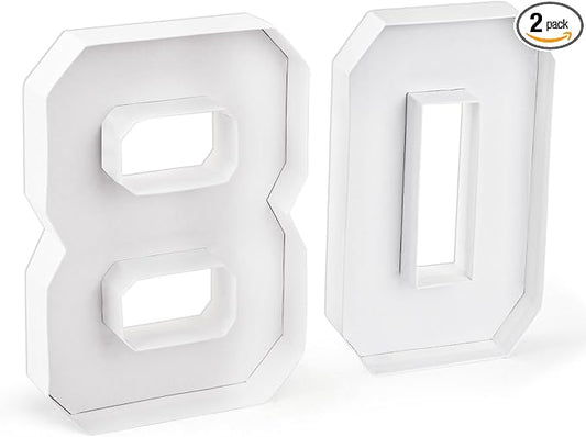 80 Set Cardboard Number for Charcuterie 10.2'' Fillable Tray Charcuterie Paper Box for 80th Birthday Anniversary Party Decorations Chocolate Candy Cupcake Container