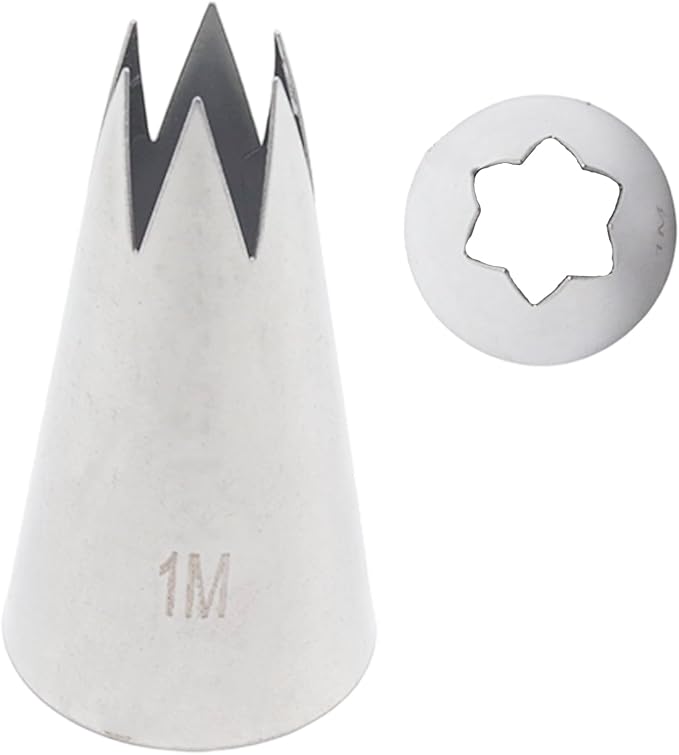 1 Piece 1M Piping Tip, Stainless Steel Icing Nozzles | Cake Baking Tools for Buttercream, Birthday Cake, Cookie Icing, Cupcake or DIY Art (1M)