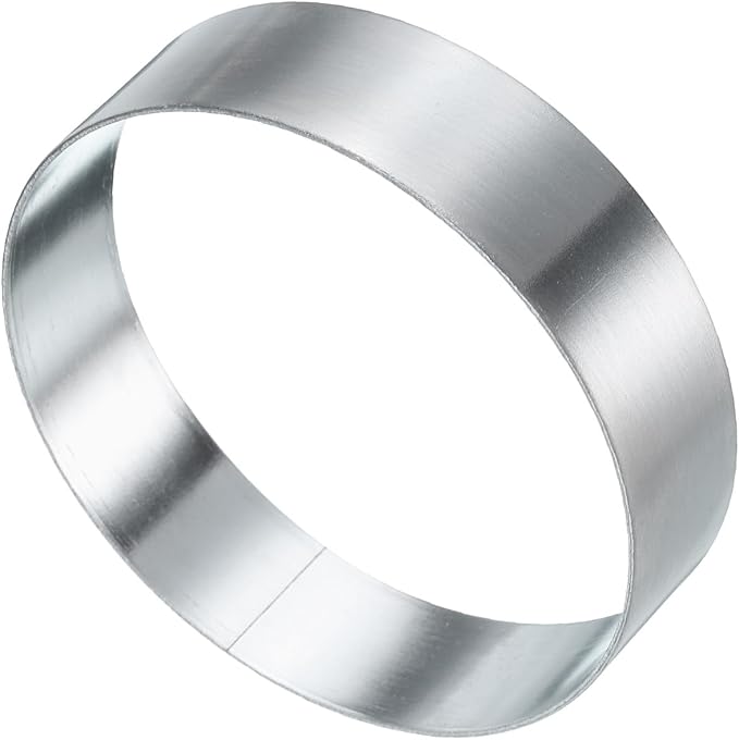 HARFINGTON Round Cake Ring 2.76 x 1 Inch Seamless Stainless Steel Pastry Mousse Dessert Ring Mirror Coating for Baking Cooking English Muffins Crumpet Making Tool