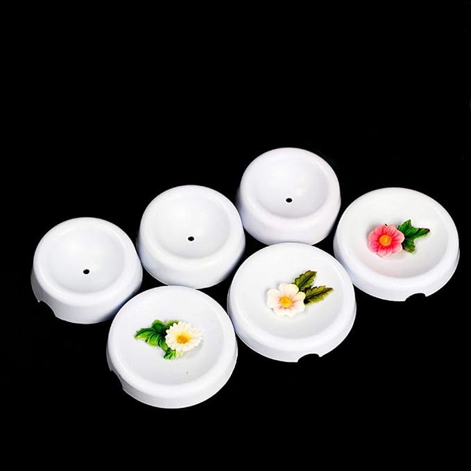 Set of 12 Fondant Forming Cups Button Shaped Drying Holder Sugar Flower Fondant Gumpaste Chocolate Forming Shaping Mold Cake Decorating Tools by EORTA for DIY Craft Cake Art, White