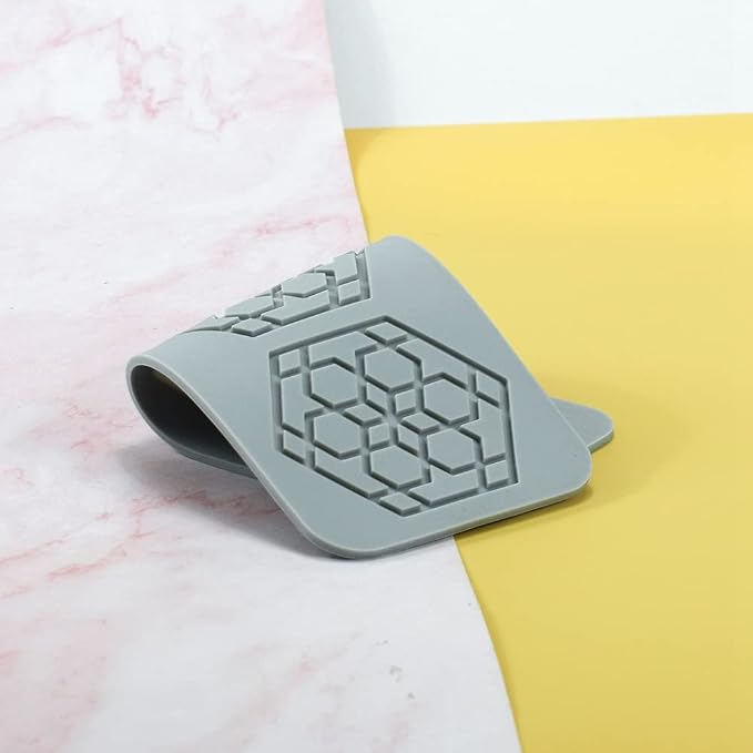 TUKE 3D Leaves Silicone Molds Flower Cake Fondant Mat Bee Leaf Pastry Moulds Rose Impression Chocolate Hollow Lace Mold (Hexagon_9.16x3.68x0.12inch_K)