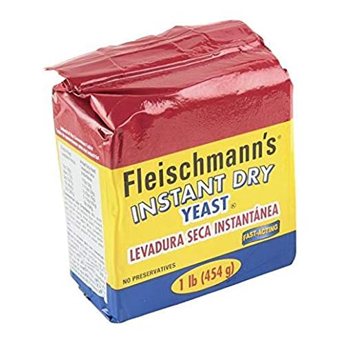Fleischmann’s Yeast, Fleischmann’s Instant Dry Yeast, 16 Ounce - 1 Pack, Fast-Acting, Gluten Free, No Preservatives .10 pack