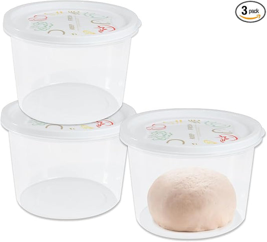 Stackable Pizza Dough Proofing Boxes Dough Proofing Container with Lid 1100ml portion (3)