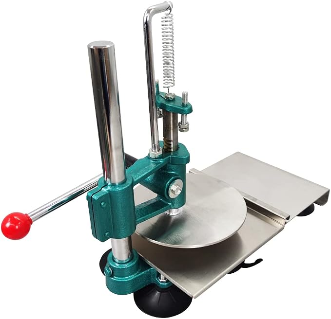 INTBUYING 7.8inch Manual Pizza Dough Pastry Press Machine Household Dough Sheeter Presser Dough Pastry Presser Stainless Steel Pasta Maker Pizza Express Dough Sheeter with Thickened Pallet