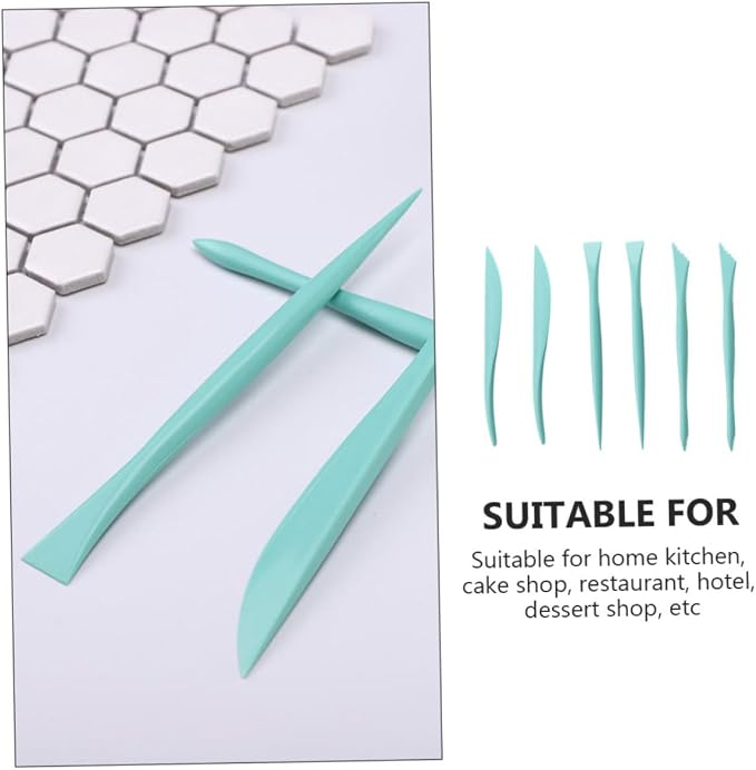 Garneck Fondant Cake Modeling Tools Set Green Carving Kit for Cake Decorating Safe for Beginners Professionals Easy to Clean Baking Utensils