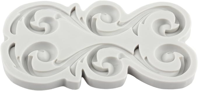 Baroque Scroll Relief Lace Silicone Cake Decorating Molds Curlicues Chocolate Molds Filigree Mold 3D Sculpted For Cake Toppers Gum Paste Polymer Clay