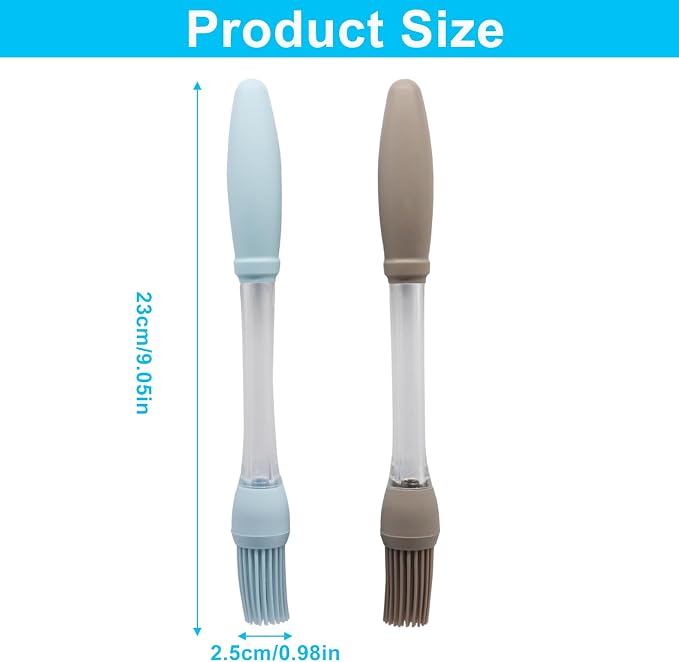 4 Pack Heat Resistant Basting Brush, Silicone Pastry Brushes Spread Sauce Butter, Food Brush for Cooking BBQ Baking Grilling Home Outdoor Use