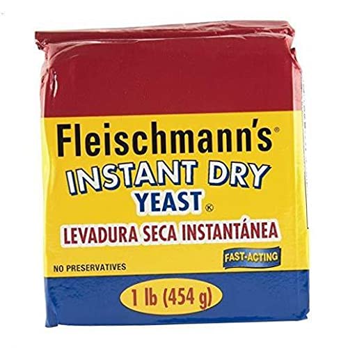 Fleischmann’s Yeast, Fleischmann’s Instant Dry Yeast, 16 Ounce - 1 Pack, Fast-Acting, Gluten Free, No Preservatives .10 pack