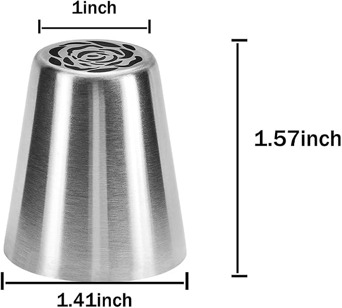 15pcs Christmas Russian Icing Piping Tips Set Flower Frosting Tips Nozzles Stainless Steel Piping Nozzles Cake Decoration