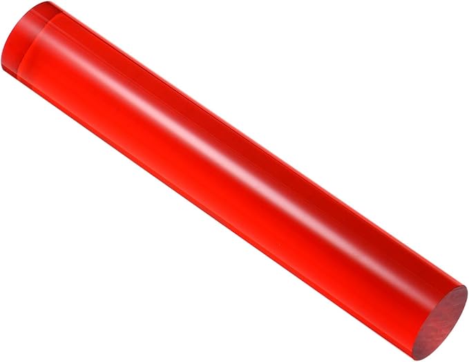 Acrylic Clay Roller, 6 Inch Length 1 Inch Dia., Acrylic Non-Stick Rolling Pin Roller Red - (Applications: for Shaping Sculpting)