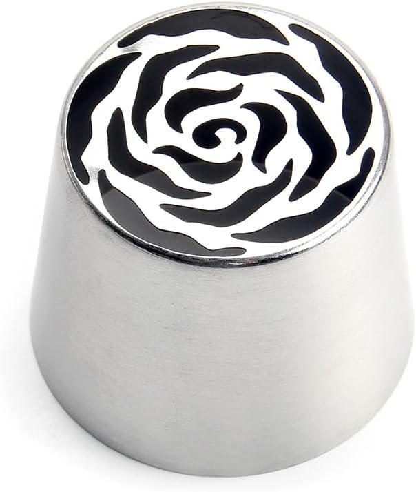 Extra Large Russian Piping Tips - Stainless Steel Flower Nozzles Set for Cake Decorating, Rose & Floral Icing Tips for Cupcakes, Cookies Professional Baking Tools (XXL, Style 48)