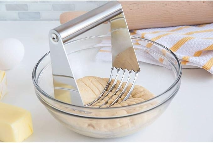 Fox Run 5856 Dough Blender, Stainless Steel, Metallic, 4.75 x 4 x 1.75 inches
