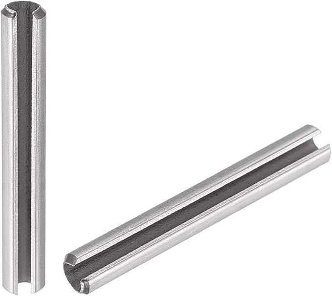 uxcell Slotted Spring Pin - M3 x 40mm 304 Stainless Steel Split Spring Roll Dowel Pins Plain Finish 20Pcs