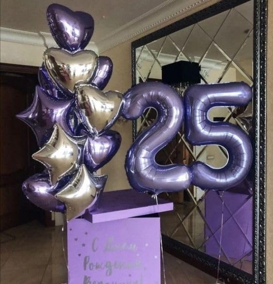 Purple Number 30 Balloon 40 Inch, 30th Birthday Party Decorations for Children, Giant 30 Foil Balloon for Party Supplies