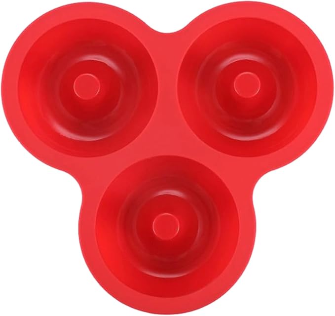 Donut Pan - Heat Resistant Silicone Tray, 12-Cavity Reusable Donut Molds for Air Fryer with Non-Stick for Cake, Cookie, Snack Cooking, Breakfast Prep, Kitchen, Party, Holiday, Birthday, Bakers