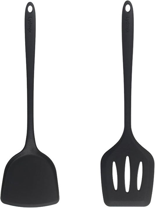 2 Pcs Silicone Spatula,Food Grade Rubber Spatula, Spatulas Silicone Heat Resistant, Used for Baking, Cooking, non Stick, Dishwasher Safe, BPA Free