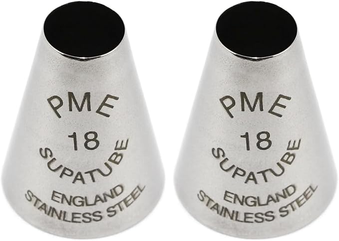 PME Decorating Tip # 18 Seamless Stainless Steel Pressure Piping Supatube, no. 18 (Pack of 2)