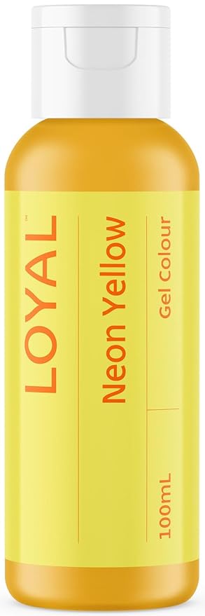 Loyal Gel Food Coloring | Vibrant Color for Buttercream, Fondant, Royal Icing, Gum Paste, Marzipan and Cake Batter | Gel-Based Concentrated Food Dye - 100ml Neon Yellow