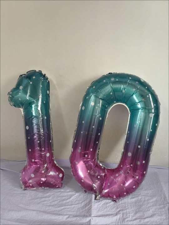 Starry Sky Number 2 Balloon 40 Inch, 2nd Birthday Decoration for Toddlers Girls Boys, Sparkling 2 Number Balloon Party Decor