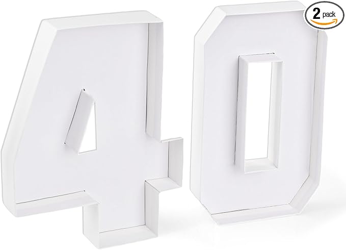 40 Set Cardboard Number for Charcuterie 10.2'' Fillable Tray Charcuterie Paper Box for 40th Birthday Anniversary Party Decorations Chocolate Candy Cupcake Container