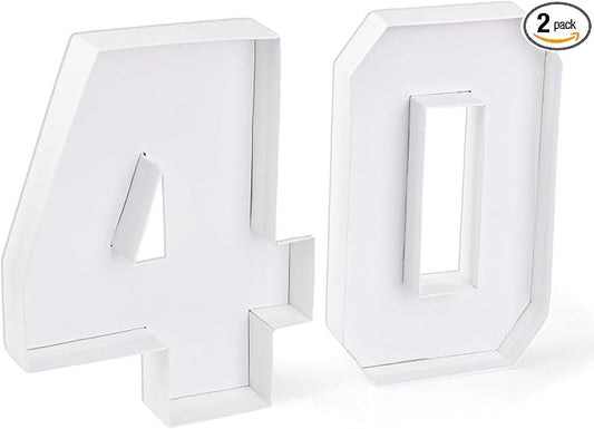 40 Set Cardboard Number for Charcuterie 10.2'' Fillable Tray Charcuterie Paper Box for 40th Birthday Anniversary Party Decorations Chocolate Candy Cupcake Container