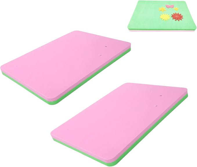 2 PCS Fondant Foam Pad with 5 Holes - Silicone Mat for Cake Decorating, Rolling Pin & Clay Tools, Perfect for Fondant, Gum and Air Dry Clay Crafts