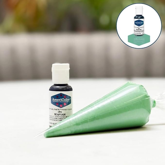 AmeriColor, Seafoam, 0.75 Ounce Bottle, Soft Gel Paste Food Color