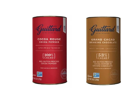 Guittard Red-Dutch Cocoa Powder Variety Set - For Baking & Drinking - Rouge & Grand