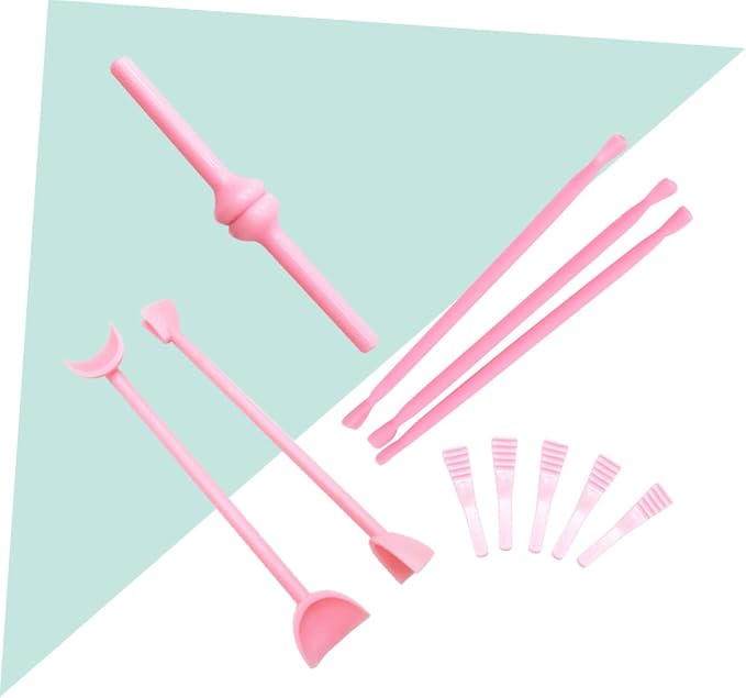 Cake Decor 11 pcs Mould Kit Sculpting Modeling Craft Decorating Plastic Baking Carving Cake Tool Sugar Cutter Cooking Eye Crafting Lace Tools Printing Fondant Dotting Cake Decorating
