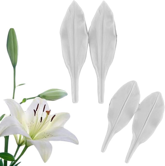 Lily Flower Petal Leaf Veiner Silicone Mold For Cake Decorating Cupcake Topper Candy Chocolate Gum Paste Polymer Clay Set Of 1