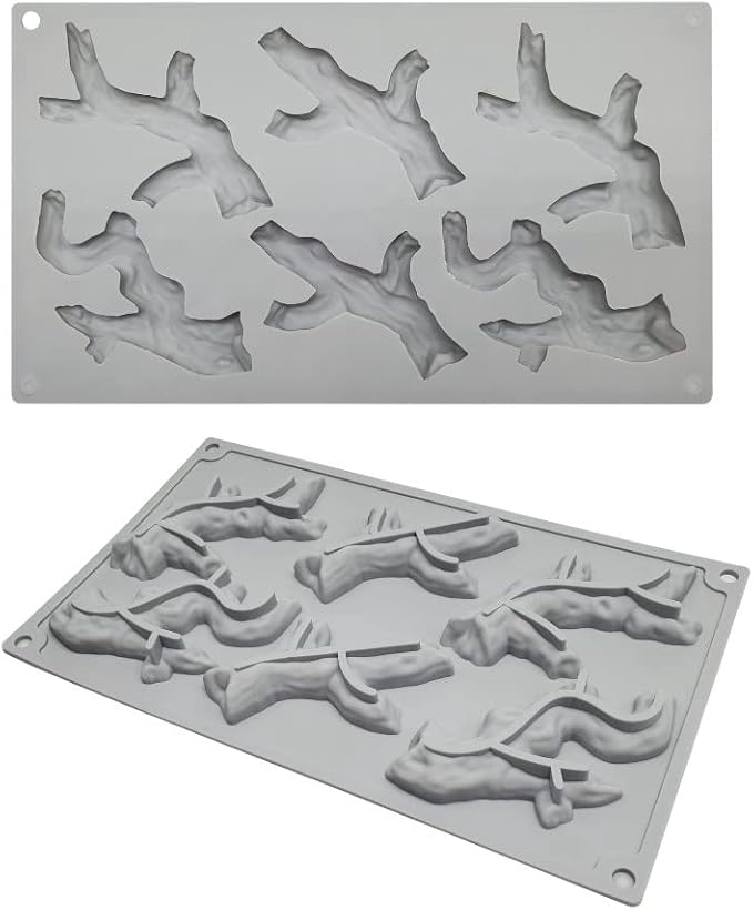 mostsom Silicone Nature Branch Designs Mold Fondant and Gum Paste Mold - Cake Decorating Supplies (Branch E)