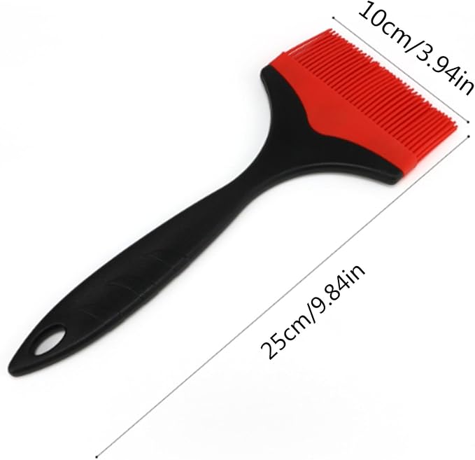 Large Wide Head Basting Brush, Food-Grade Silicone Durable Steel Core Heat Resistance Removable Silicone Brush Head, Dishwasher Safe Hanging Hole Cooking Brush for Baking Glazing Barbecue Sauce