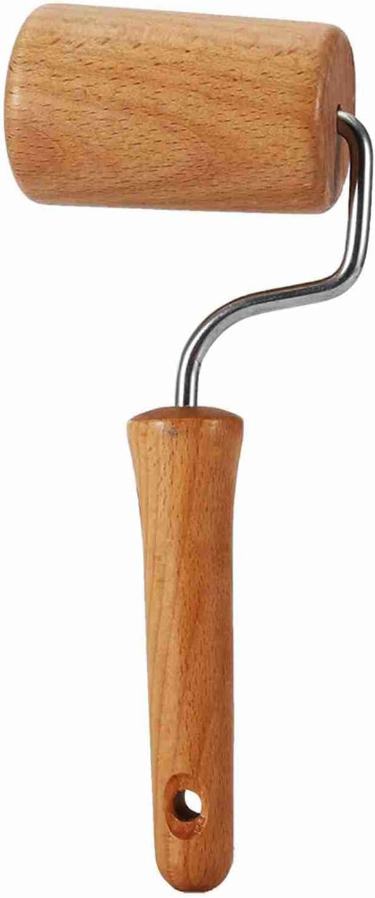 Small Rolling Pin, Pizza Dough Roller, Non Stick Wood Pastry Roller, Kitchen Wooden Rolling Pins for Baking Cooking Cookie Bread Tortilla Dumpling Fondant Clay (Style 4)