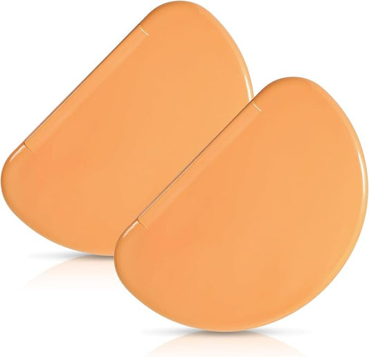2 Pcs Silicone Dough Scraper Bowl Scraper Silicone Bread Dough Scraper Curved Edge Flexible Bowl Scrapers for Baking Food Scrapers for Sourdough Bread Proofing Basket Pastry Cutter Tool, Orange