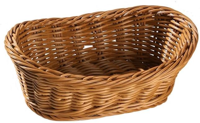 Ochine Vintage Multipurpose Handwoven Rattan Storage Basket, Wicker Basket Picnic Basket, Handmade Woven Nesting Bread Baskets for Organizing, Serving, Kitchen, Bedroom, Bathroom