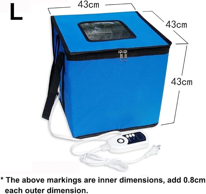 KEULEN Dough Proofer Box, Fold Dough Fermentation Box, 1-60°CTemperature Control, 96h Timer Setting, Proofing Containers, Sourdough Bread Making Tools, for Making Yogurt Natto