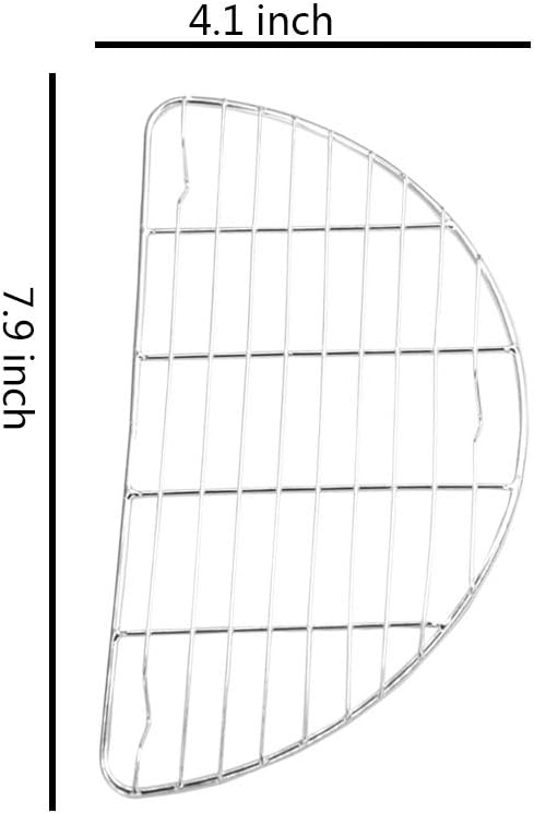 Small Half Round Cooling Rack 2 Pack - 7.9 x 4.1 inches - Stainless Steel