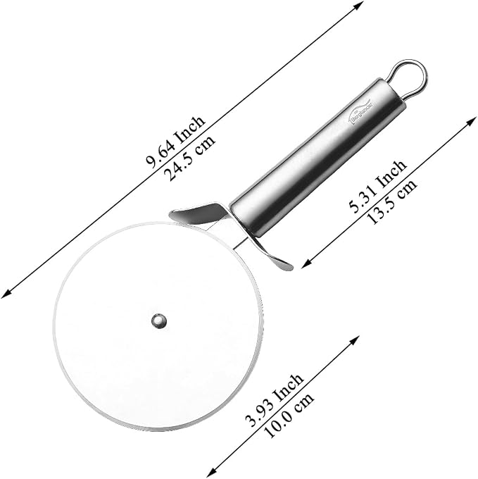 Berglander Pizza Wheel, Titanium Plating Stainless Steel Pizza Cutter, Super Sharp Pizza Slicer With Titanium Plating, Pastry Cutter, Easy to Clean And Stored