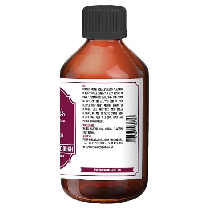 Gusteau's - Buttery Sweet Dough Flavor Emulsion, 4 fl oz (100ml) Alcohol Free, Sugar Free, Kosher (BUTTERY SWEET DOUGH)